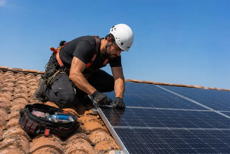 Maintenance et monitoring de panneaux solaires à l'Île-d'Olonne