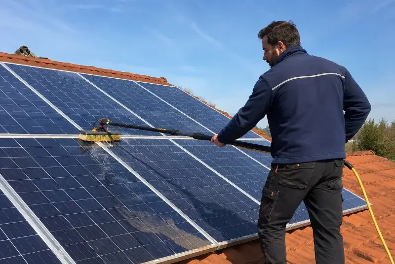 Nettoyage et entretien de panneaux solaires à l'Île-d'Olonne