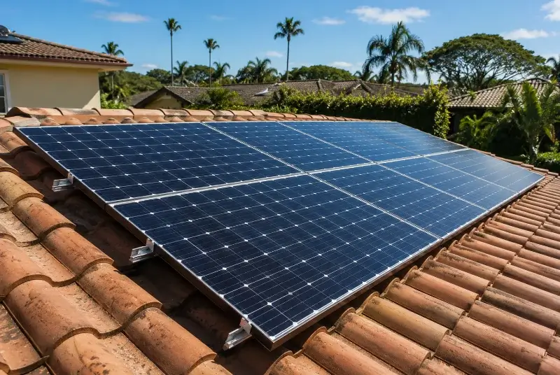 Installation de panneaux solaires à l'Île-d'Olonne